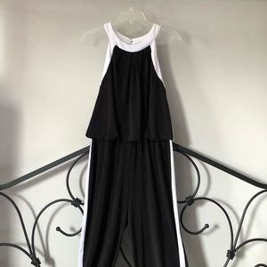 London Times Black & White Jumpsuit